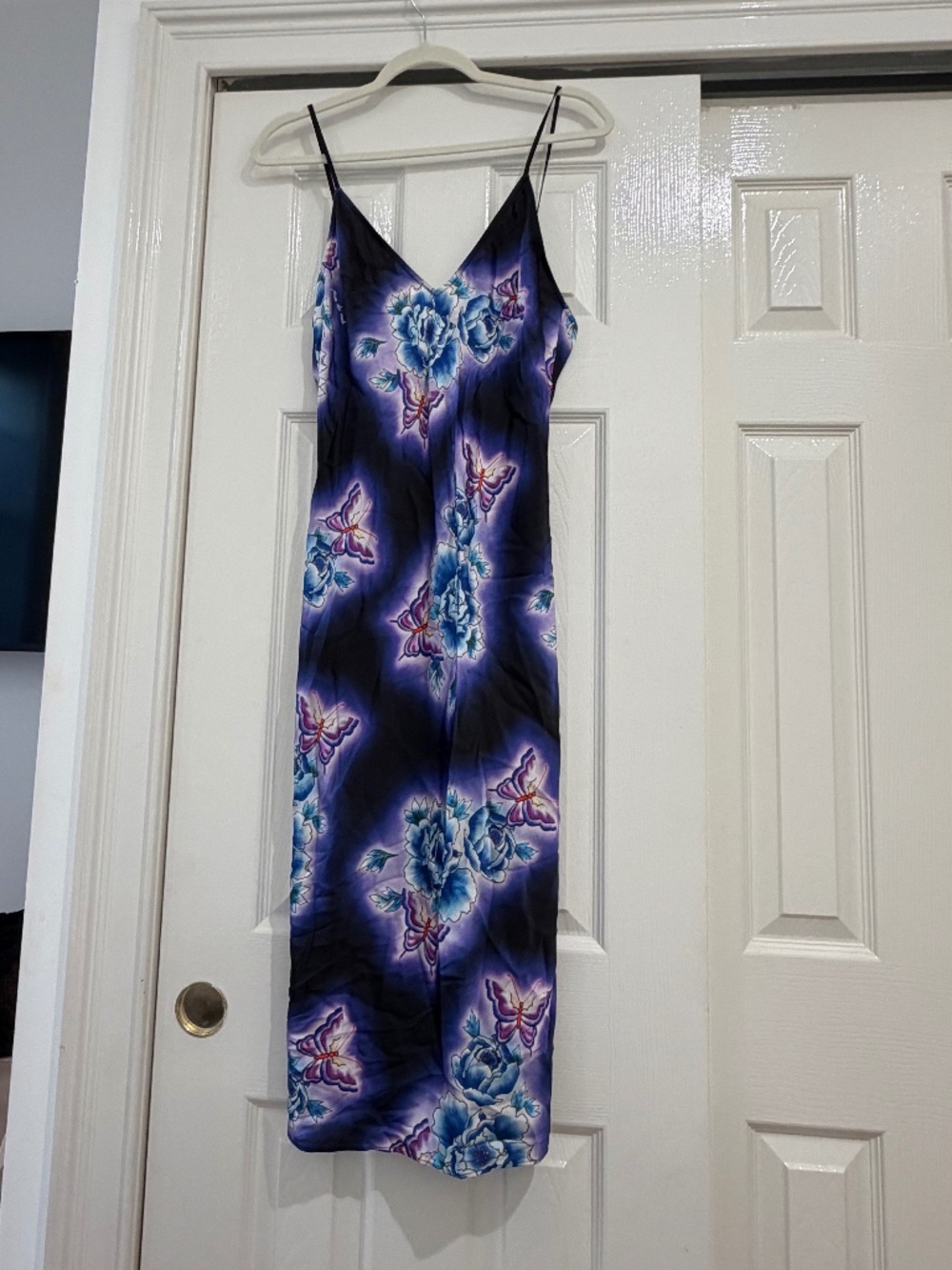 Fleur du Mal slip dress fire butterfly